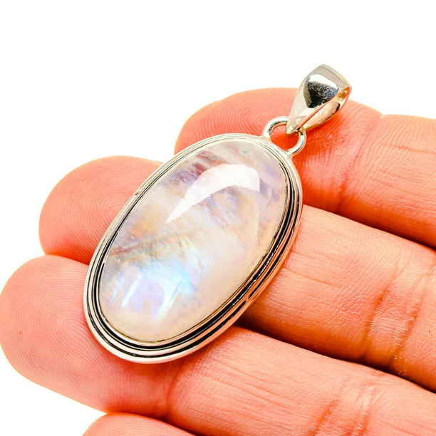 3 925 Sterling Silver RAINBOW MOONSTONE Pendant 3 925 Sterling Silver RAINBOW MOONSTONE Pendant